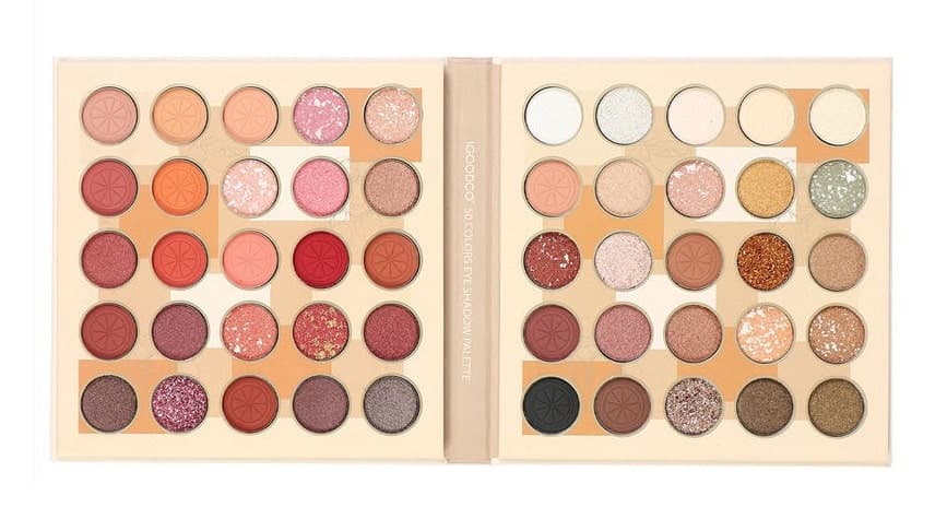 سایه چشم 50 رنگ پرتقال آی گود کو IGOODCO Orange 50 Pigmented colors Eyeshadow Palette — تصویر ۶