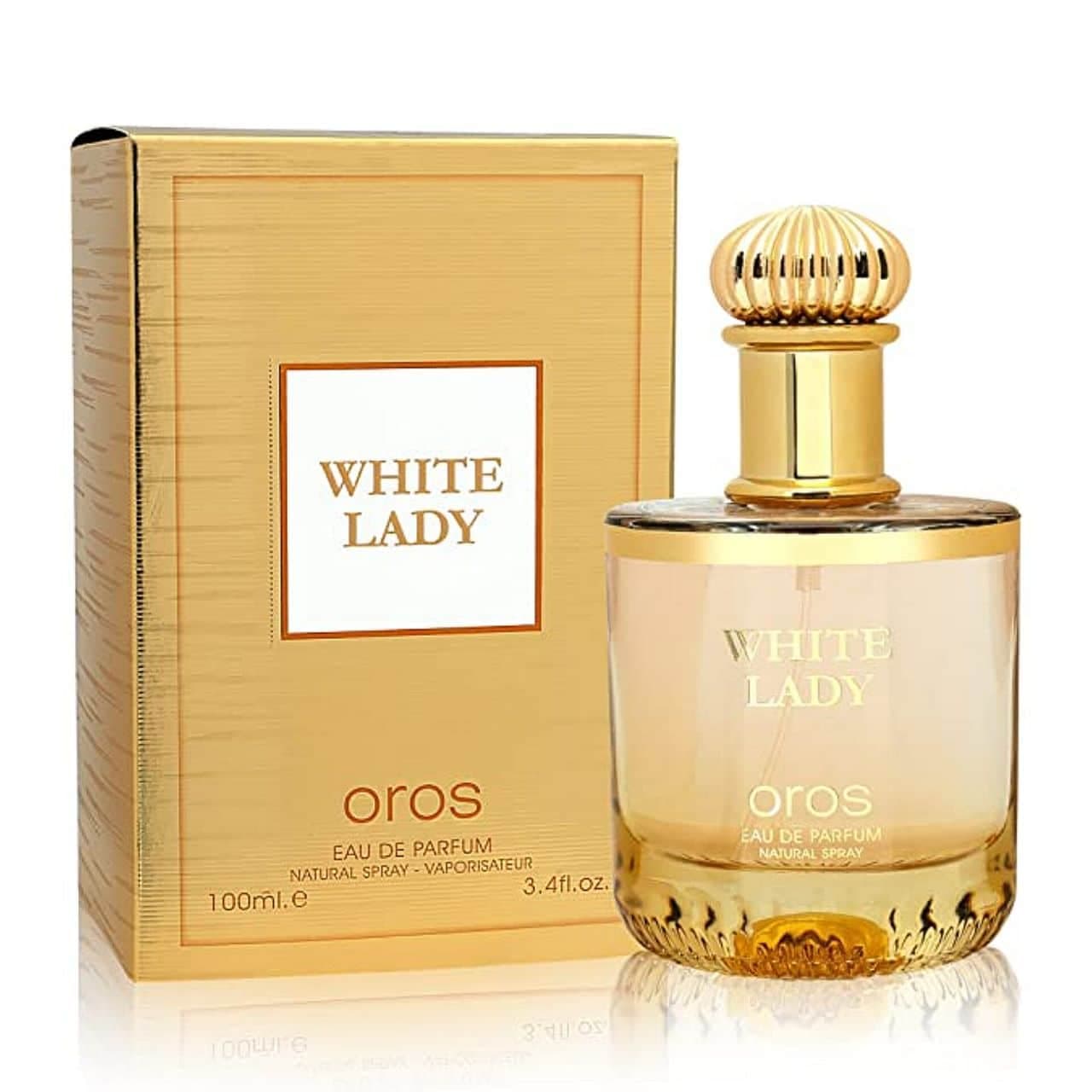 عطر ادکلن زنانه فرگرانس ورد ورساچه اروس زنانه ( وایت لیدی اروس ) Fragrance World White Lady Oros حجم 100 میل — تصویر ۳