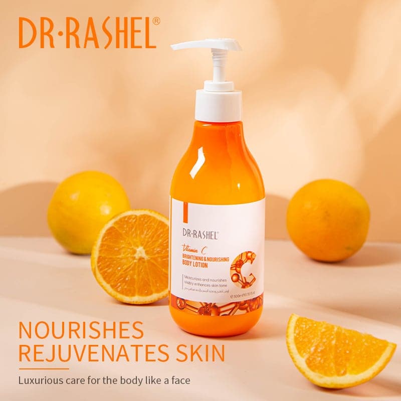 لوسیون بدن ویتامین سی دکتر راشل اورجینال 300میل DR.RASHEL Vitamin C Body Lotion