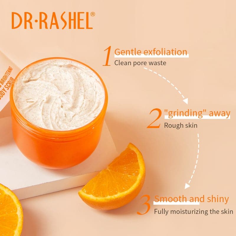 اسکراب ویتامین سی دکتر راشل اورجینال مخصوص صورت و بدن 250گرم DR.RASHEL Vitamin C Face Body Scrub — تصویر ۶