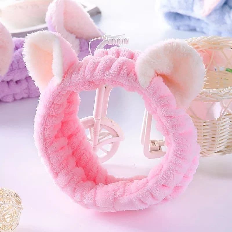 هدبند حوله ای مدل گربه Women Spa Head band Cat Model — تصویر ۷