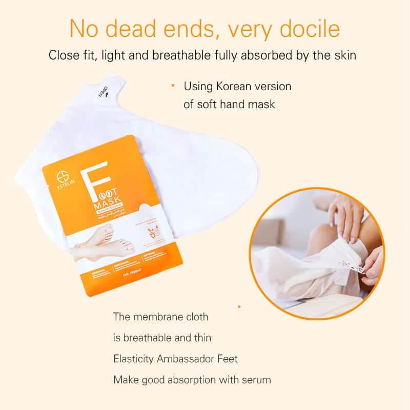 ماسک جورابی مغذی پا ویتامین سی استلین اورجینال مرطوب کننده 36 گرم ESTELIN Vitamin C Nourishing Foot Mask — تصویر ۷