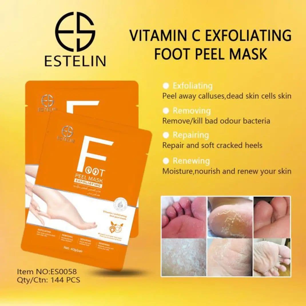 ماسک پا لایه بردار ویتامین سی استلین اورجینال 40گرم ESTELIN Vitamin C Exfoliating Foot Peel Mask — تصویر ۶