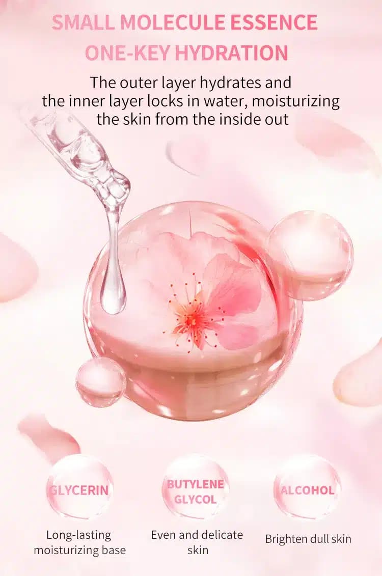سرم روغنی صورت شکوفه گیلاس استلین (دوفاز) اورجینال 30میل ESTELIN Cherry Blossoms Micro nutritive Essence Oil — تصویر ۵