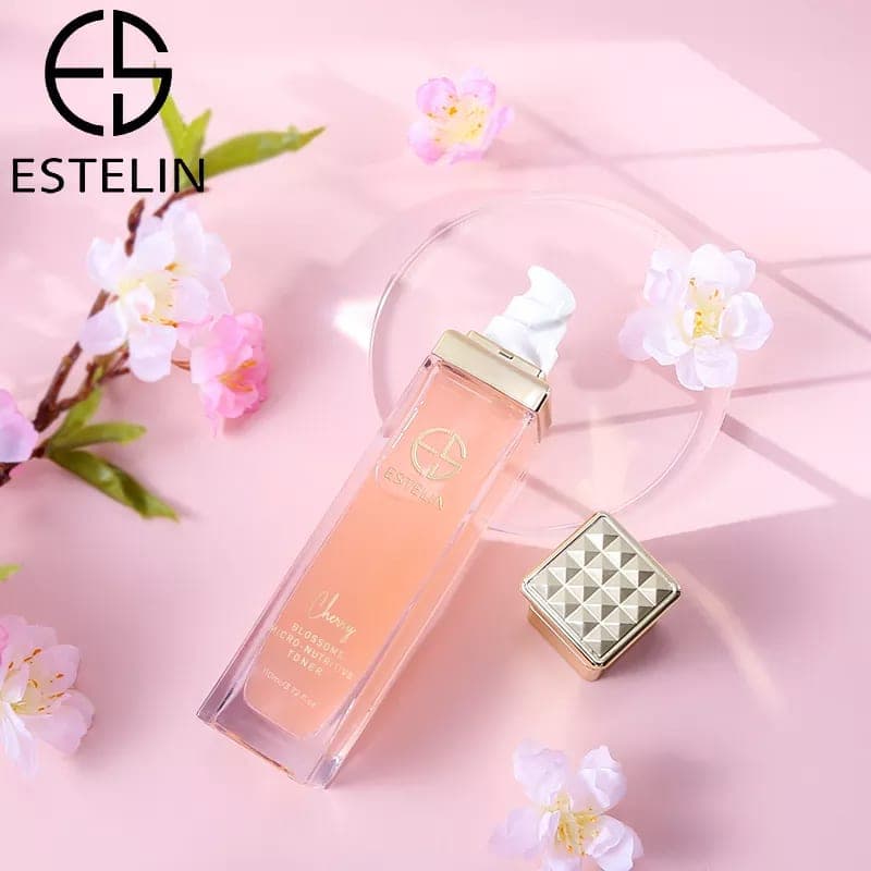 تونر صورت شکوفه گیلاس استلین اورجینال 110 میل ESTELIN Cherry Blossoms Micro-nutritive Toner — تصویر ۵