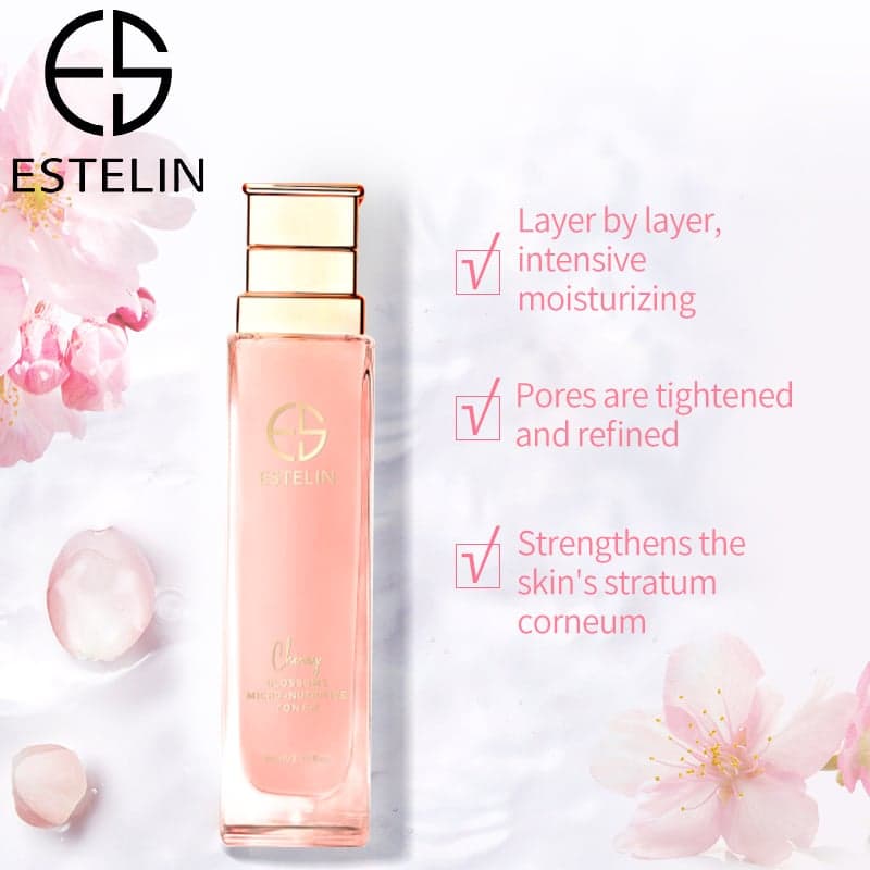 تونر صورت شکوفه گیلاس استلین اورجینال 110 میل ESTELIN Cherry Blossoms Micro-nutritive Toner — تصویر ۴