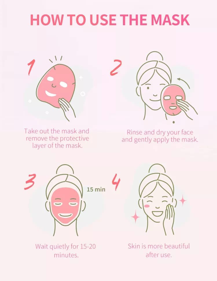 ماسک ورقه ای شکوفه گیلاس استلین اورجینال 25گرم Estelin Cherry Blossoms Essence Mask — تصویر ۷