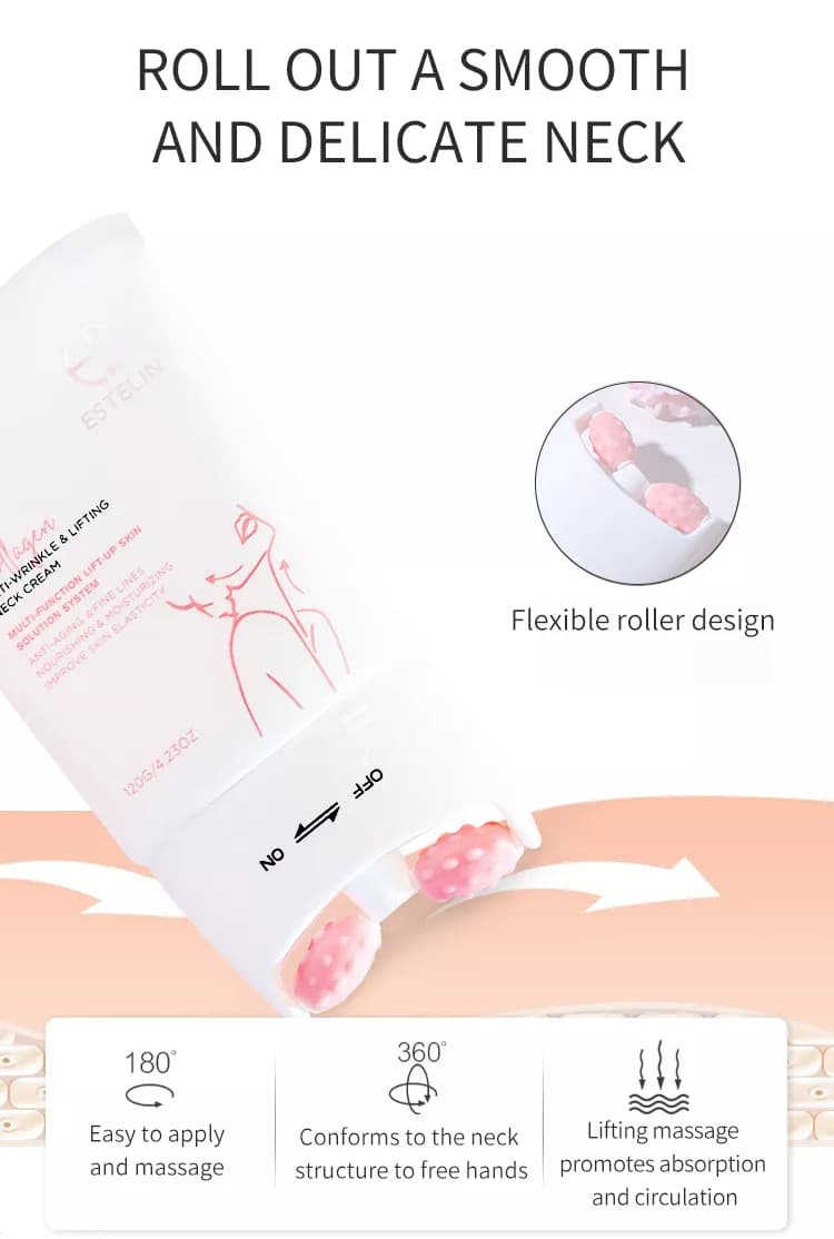 کرم کلاژن گردن استلین ضد چروک و لیفتینگ اورجینال 120 گرم ESTELIN Collagen Anti-Wrinkle & Lifting Neck Cream — تصویر ۶