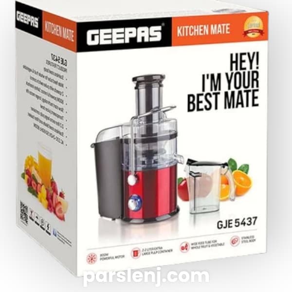 آبمیوه گیر تک کاره جیپاس مدل GJE5437 — تصویر ۲