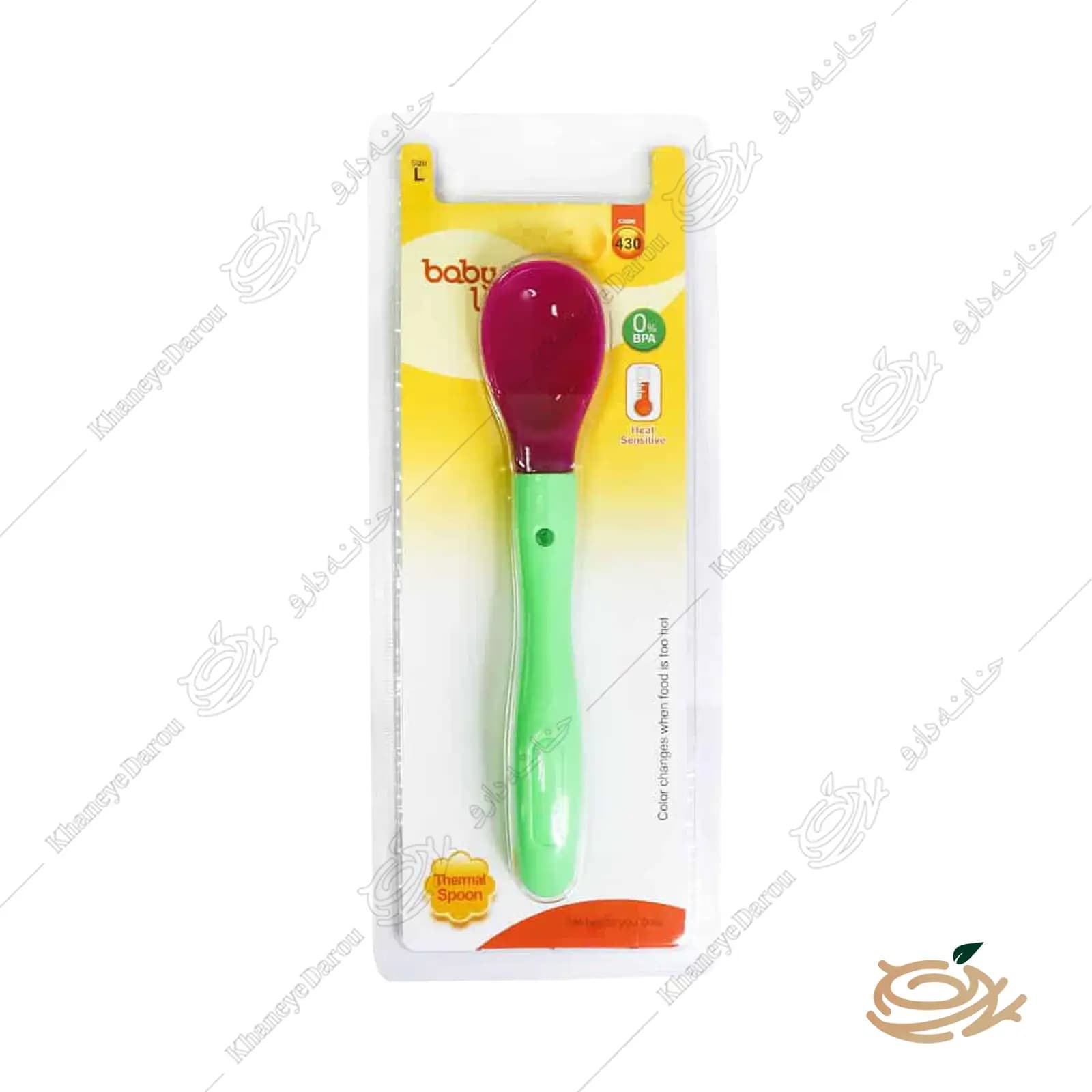 قاشق سیلیکونی حرارتی سایز بزرگ بیبی لند کد 430 — تصویر ۶