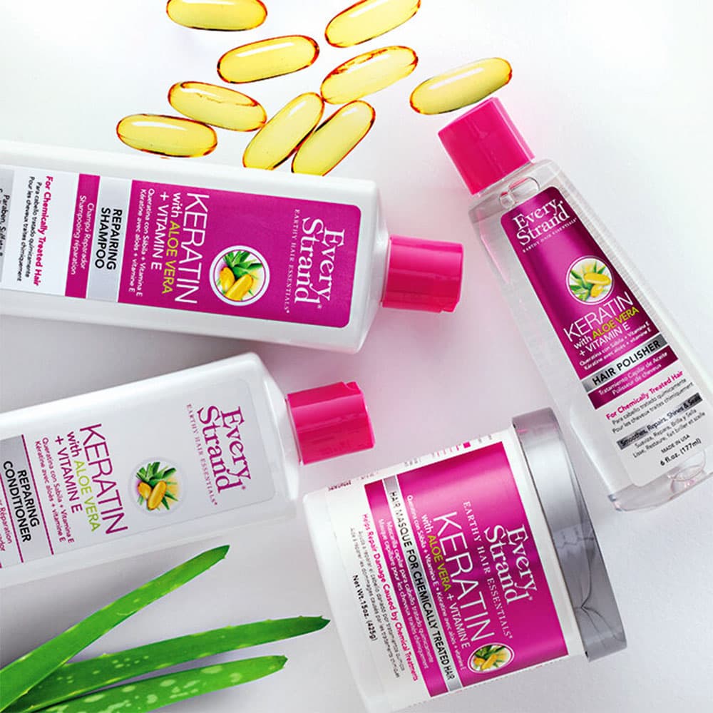 شامپو کراتینه ترمیم کننده آلوئه ورا اوری استرند Shampoo Keratin with Aloe Vera + Vitamin E Repairing 399ml — تصویر ۱۲