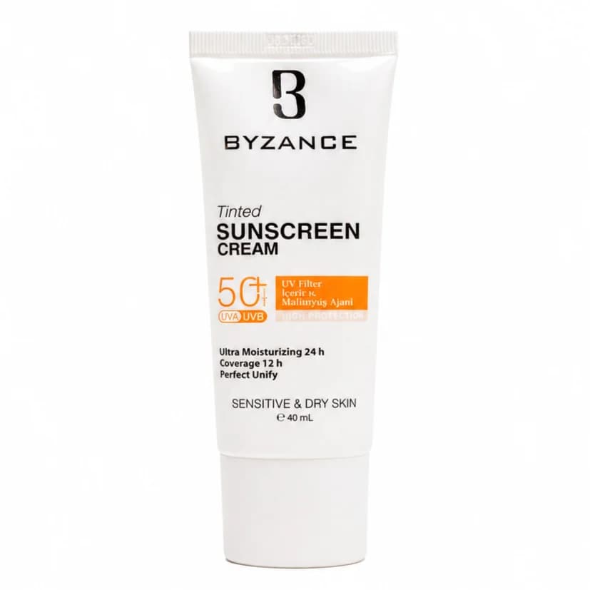 کرم ضد آفتاب +SPF50 بیزانس مناسب پوست خشک و حساس 40 میلی لیتر