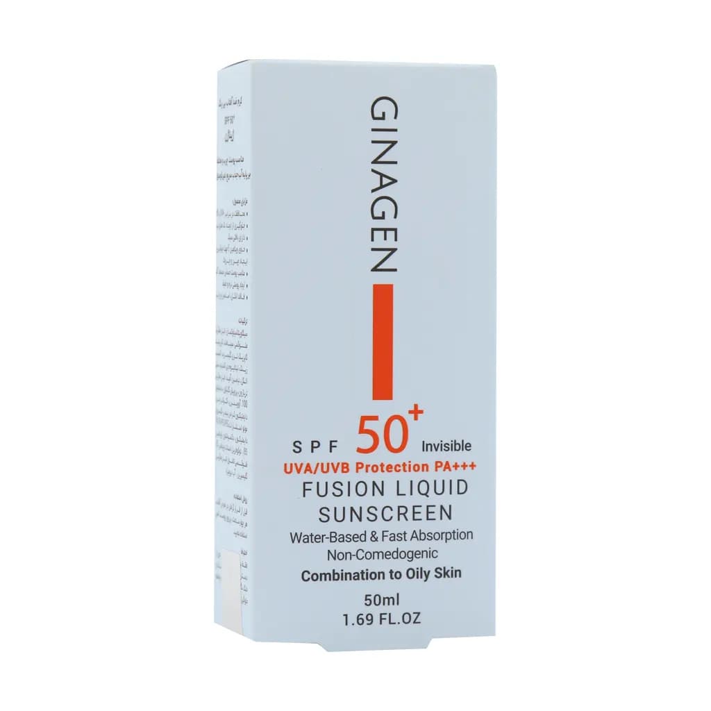 لیکوئید ضد آفتاب بی رنگ پوست چرب SPF50 ژیناژن 50 میلی لیتر — تصویر ۲