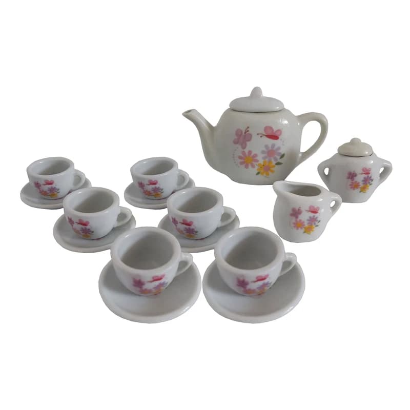 ست سرویس ظروف چای خوری چینی 16 قطعه طرح گل — تصویر ۵