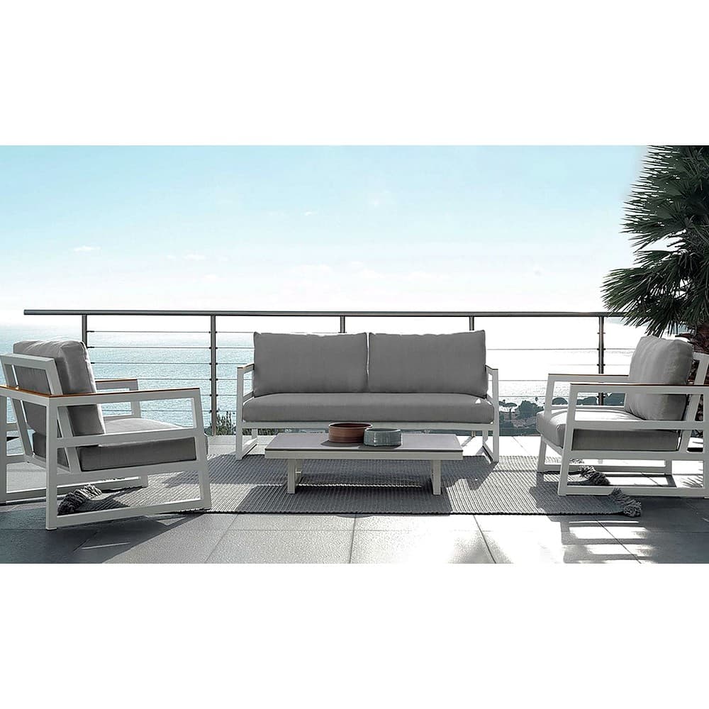 میز جلو مبلی نظری مدل دنیز تمام آلومینیوم – 120 * 60 – Deniz Coffee Table120 — تصویر ۲