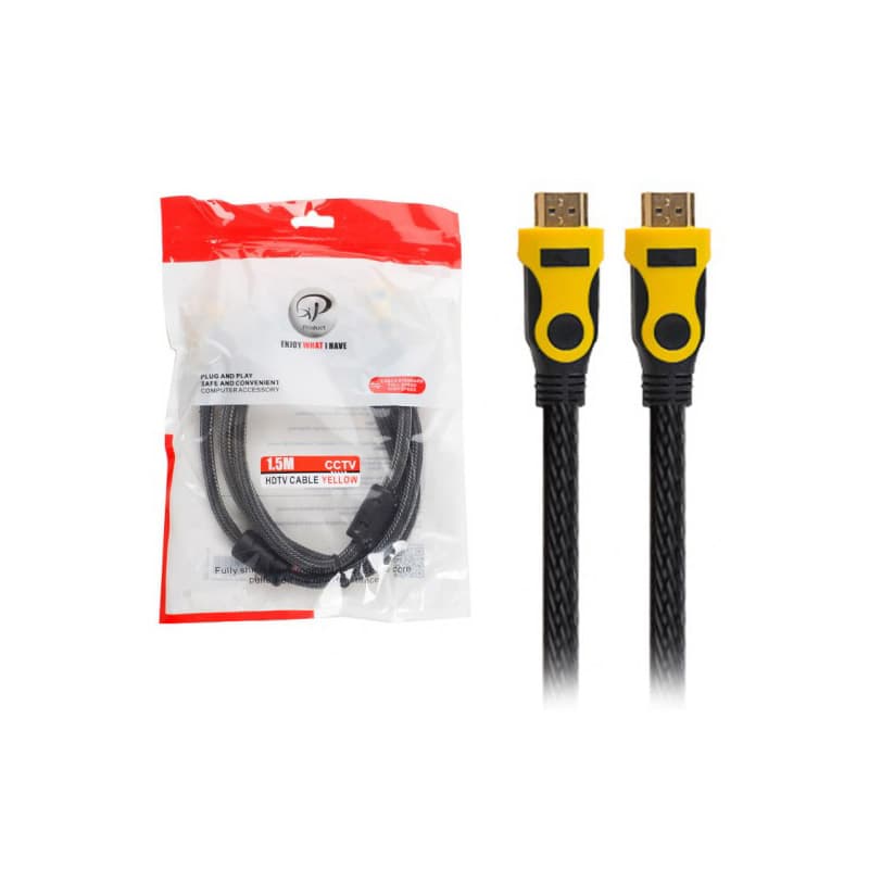 كابل XP HDMI 1.5m Yellow ایکس پی — تصویر ۵