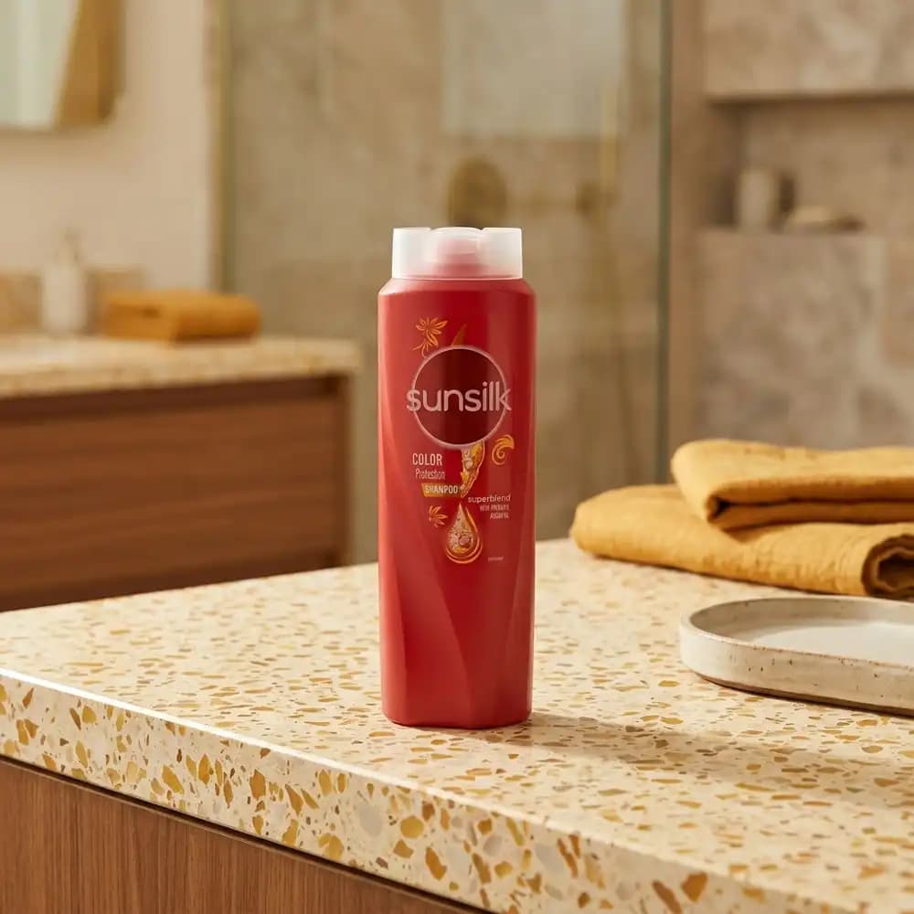 شامپو سانسیلک (sunsilk) قرمز مدل موی رنگ شده (Color Protection) حجم ۶۰۰ میلی‌لیتر — تصویر ۸