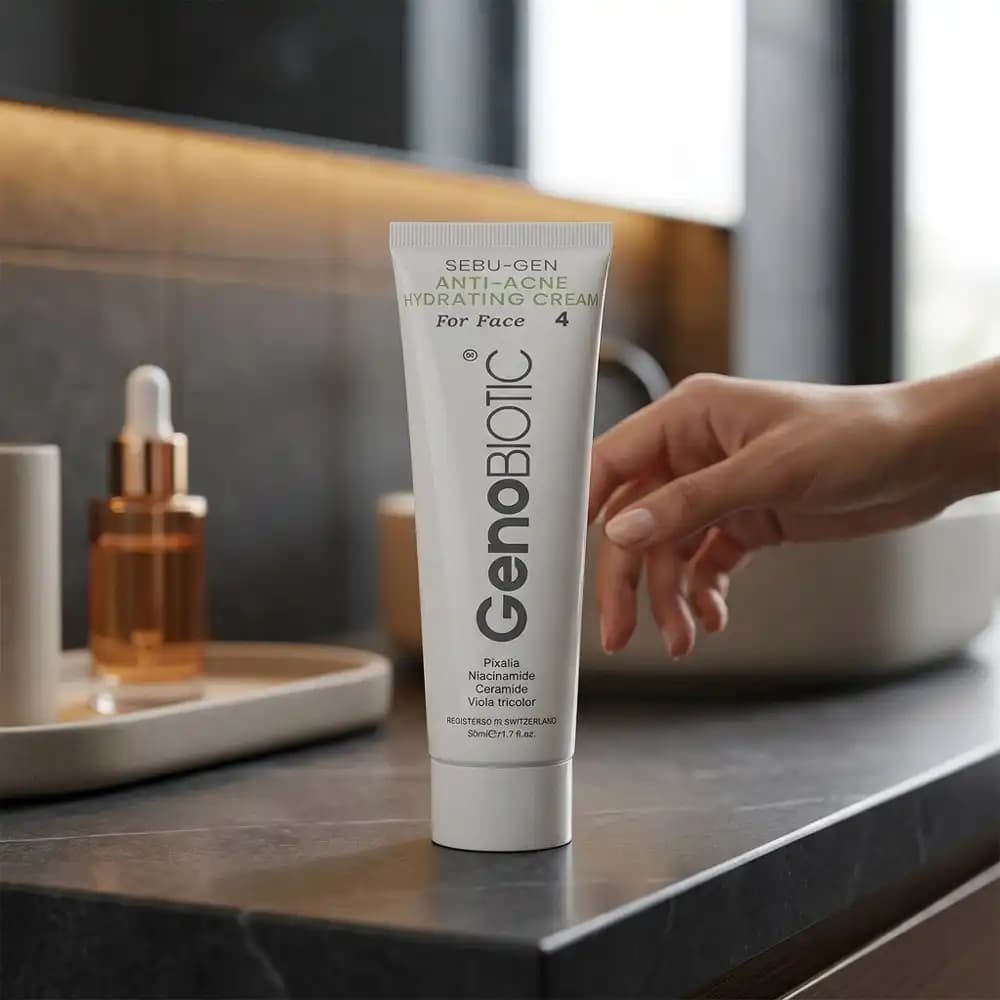 کرم آبرسان ضد آکنه صورت ژنوبایوتیک (GenoBiotic) مدل Sebu-Gen حجم 50 میلی لیتری — تصویر ۱۰