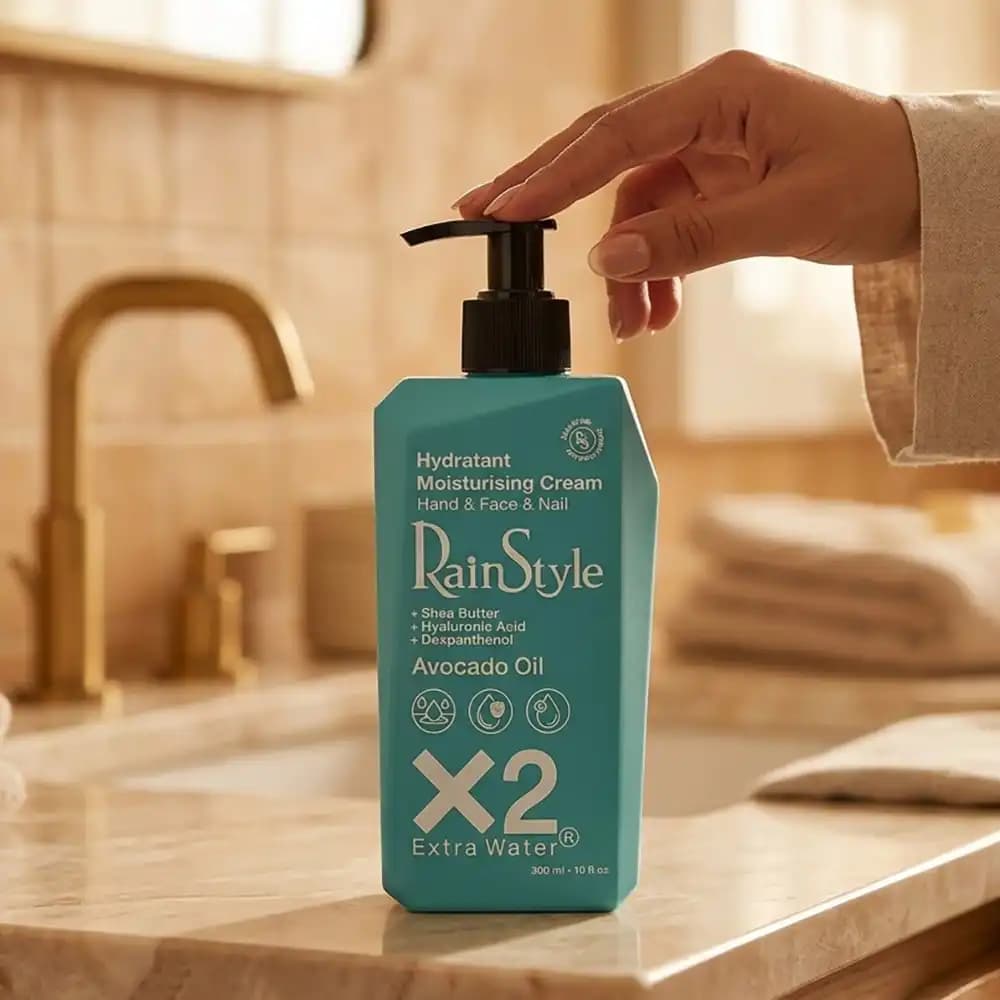 ژل کرم آبرسان و مرطوب‌کننده دست و صورت رین استایل (RainStyle) مدل کلاژن X2 Extra Water انواع پوست حجم 3۰۰ میلی‌لیتر — تصویر ۵