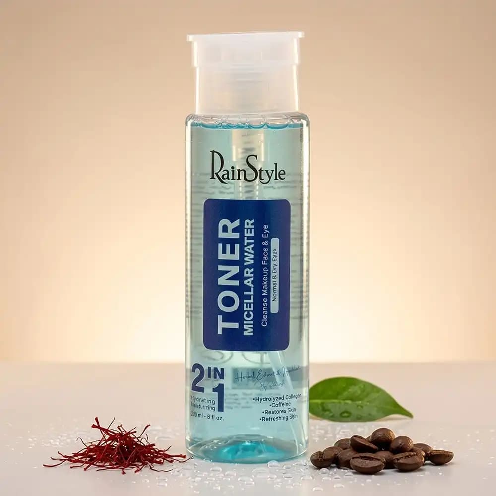 میسلار واتر و تونر ۲ در ۱ آبرسان رین استایل (RainStyle) مدل X2 Extra Clean مناسب پوست نرمال تا خشک حجم ۲۰۰ میلی‌لیتر — تصویر ۱۲