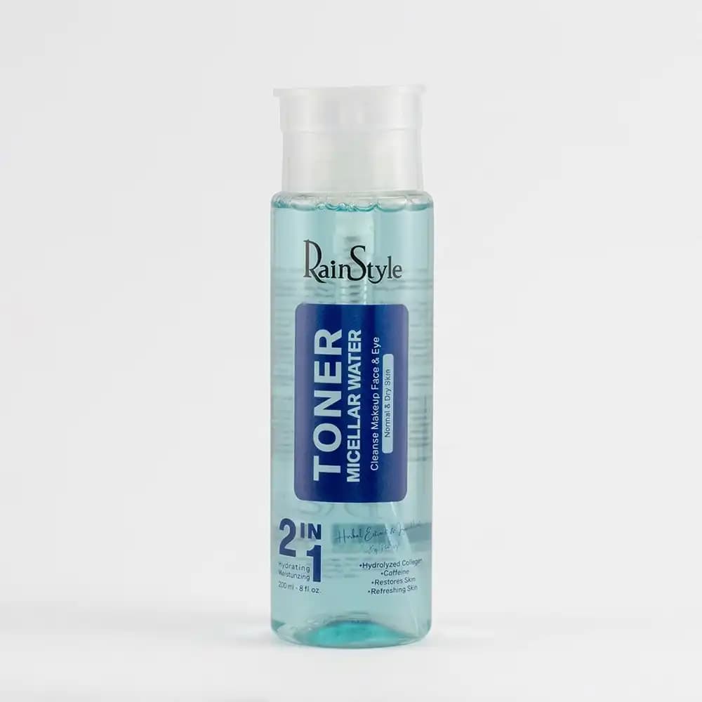 میسلار واتر و تونر ۲ در ۱ آبرسان رین استایل (RainStyle) مدل X2 Extra Clean مناسب پوست نرمال تا خشک حجم ۲۰۰ میلی‌لیتر — تصویر ۹