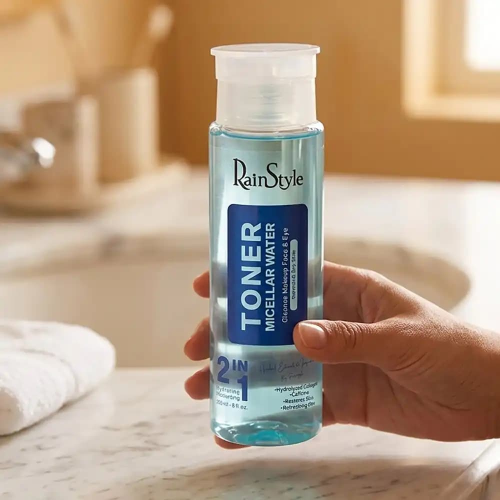 میسلار واتر و تونر ۲ در ۱ آبرسان رین استایل (RainStyle) مدل X2 Extra Clean مناسب پوست نرمال تا خشک حجم ۲۰۰ میلی‌لیتر — تصویر ۱۰
