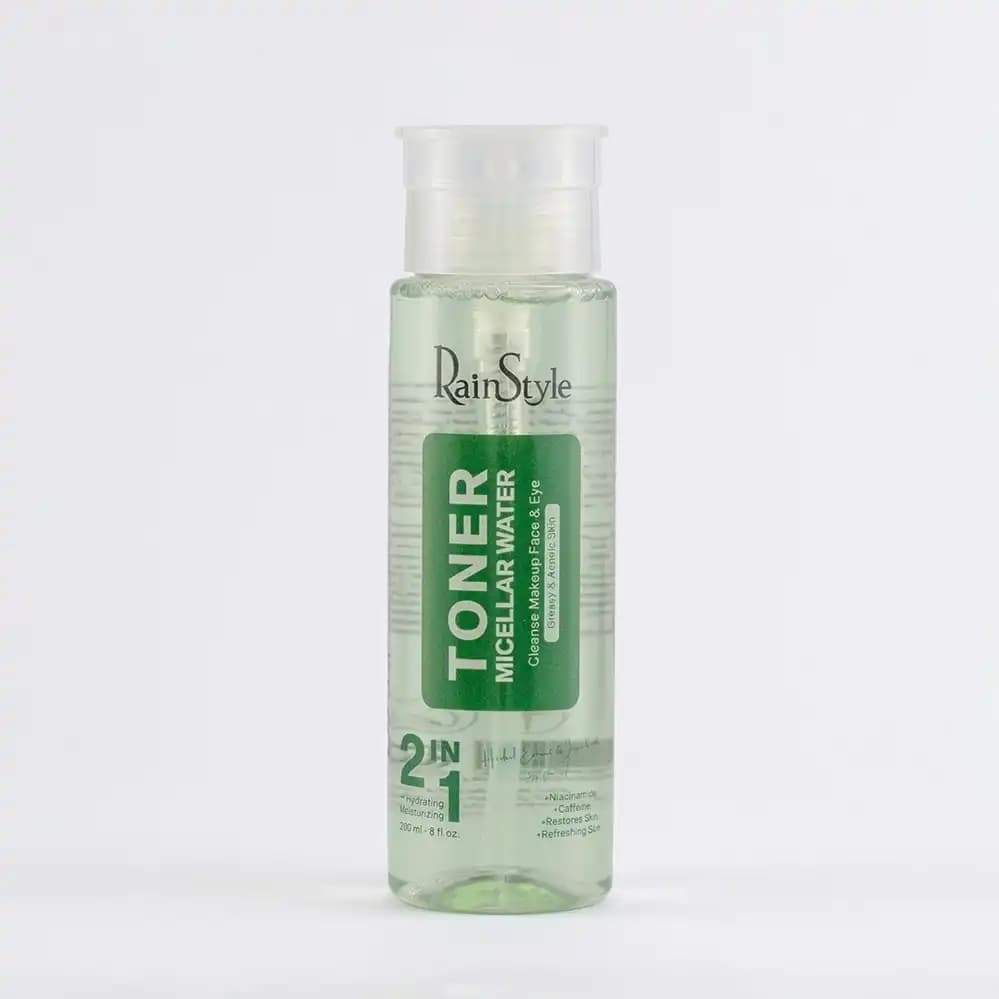 میسلار واتر و تونر ۲ در ۱ آبرسان رین استایل (RainStyle) مدل X2 Extra Clean مناسب پوست نرمال تا خشک حجم ۲۰۰ میلی‌لیتر — تصویر ۶