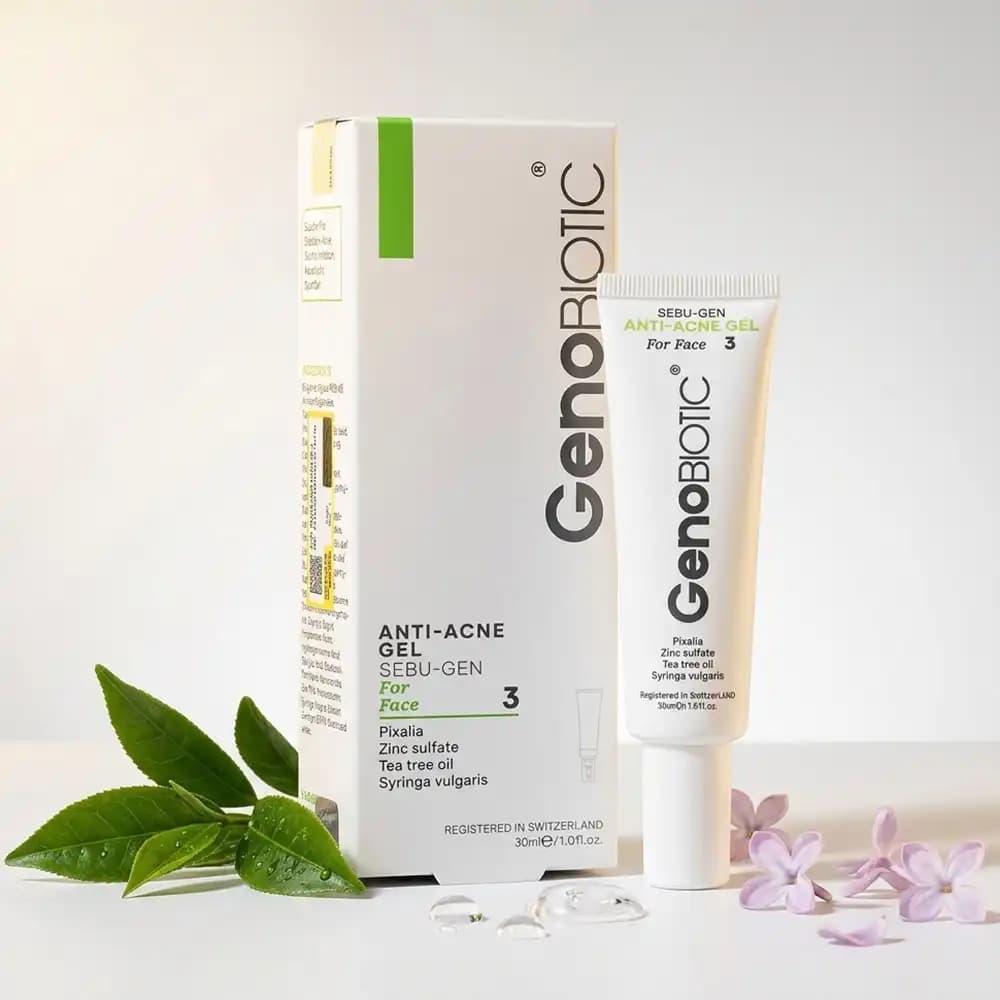 ژل ضد جوش صورت ژنوبایوتیک (GenoBiotic) مدل Sebu-Gen حجم 30 میلی لیتری — تصویر ۳