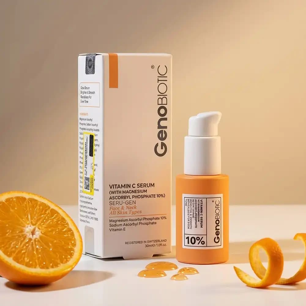 سرم ویتامین سی صورت و گردن ژنوبایوتیک (GenoBiotic) انواع پوست حجم ۳۰ میلی لیتری — تصویر ۶