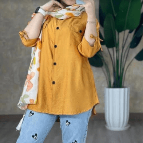 شومیز دو جیب آستین گت کد 26 — تصویر ۱۰