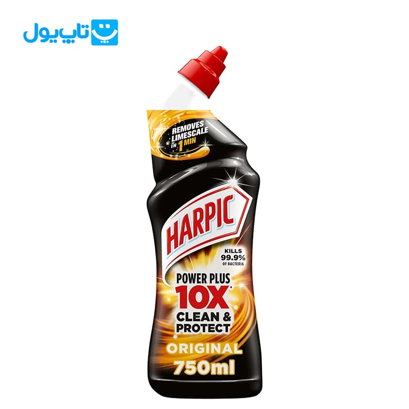 جرمگیر سرویس بهداشتی هارپیک Harpic مدل Power Plus 10X پاور پلاس اورجینال حجم 750 میلی‌لیتر — تصویر ۵