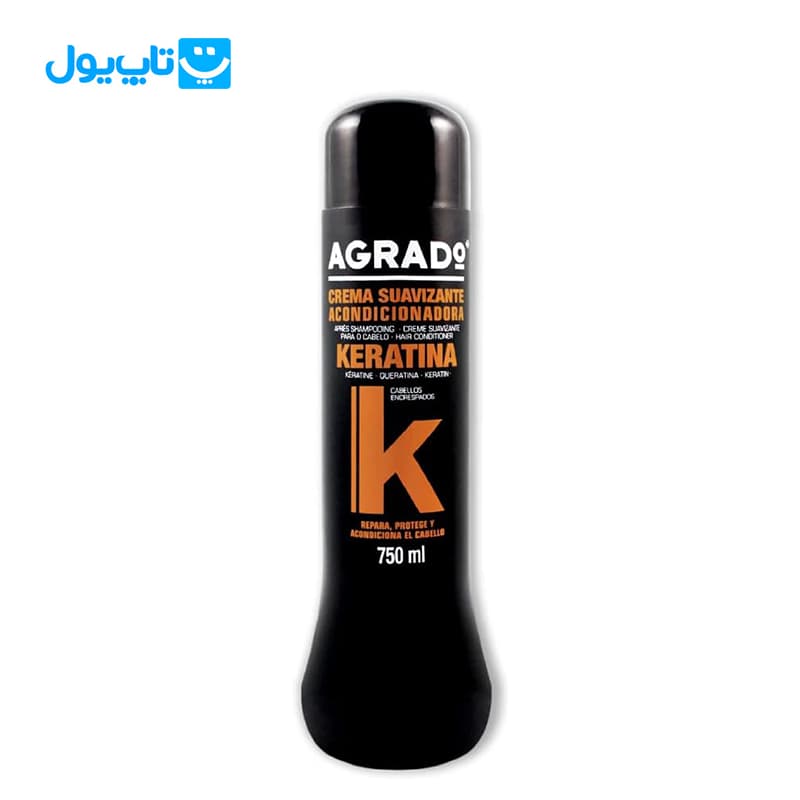 کرم نرم‌کننده و حالت‌دهنده مو آگرادو Agrado مدل Keratina حاوی کراتین حجم 750 میلی‌لیتر — تصویر ۴