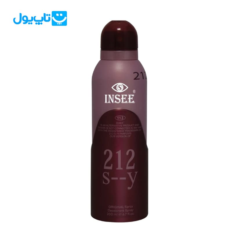 اسپری خوشبوکننده بدن اینسی INSEE رایحه 212 S–Y حجم 200 میلی‌لیتر — تصویر ۳