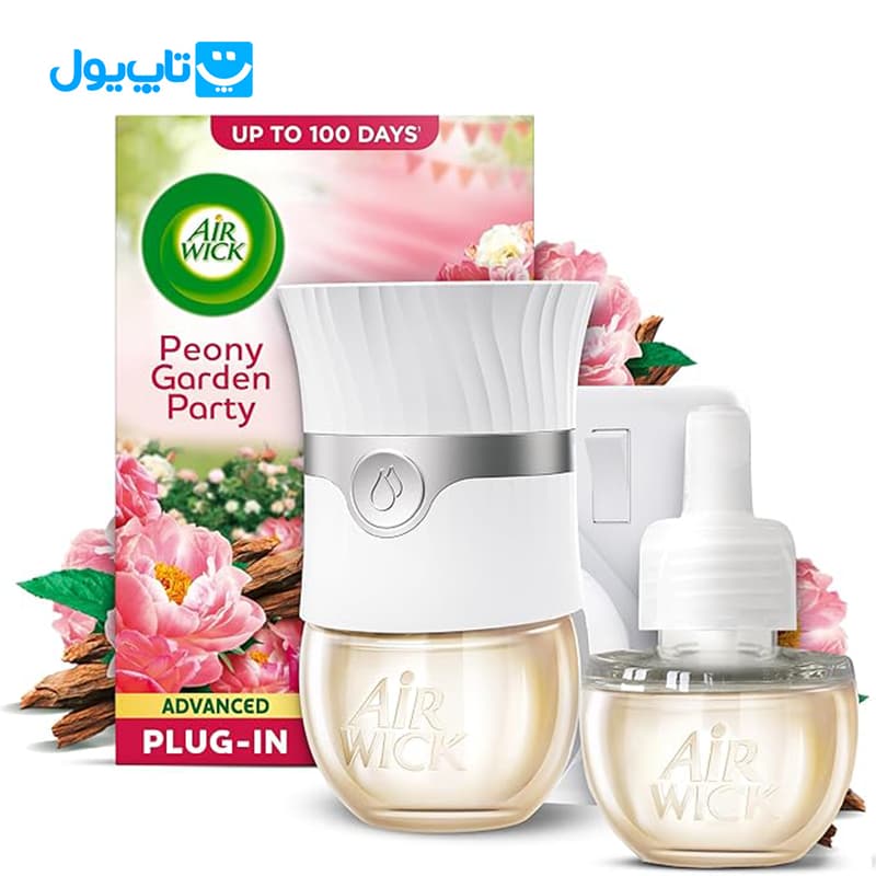 دستگاه خوشبوکننده هوای برقی ایر ویک Air Wick رایحه گل صدتومانی Peony Garden Party و چوب صندل و گل رز Sandalwood & Roses — تصویر ۹