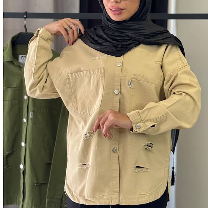 شومیز کتان زنانه گرم بالا