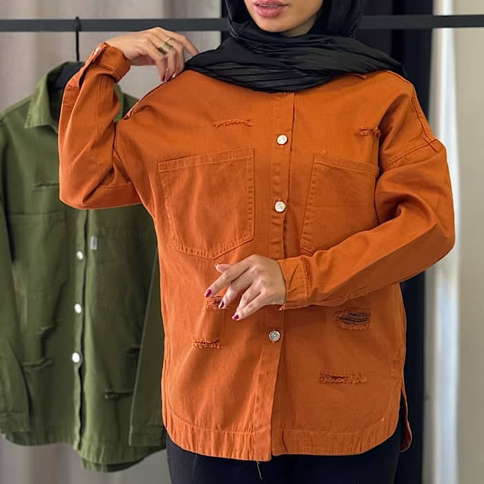شومیز کتان زنانه گرم بالا — تصویر ۳