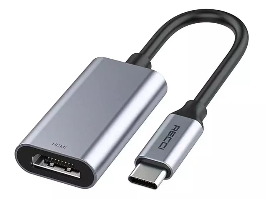 مبدل تایپ سی به اچ دی ام آی رسی Recci Type-C to HDMI Adapter 4K Cable RH11 — تصویر ۷