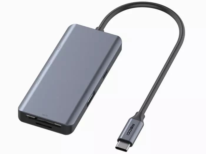 هاب تایپ‌ سی 7 پورت رچی مدل Recci 7-in-1 Type-C Hub 100W PD RH07 — تصویر ۳
