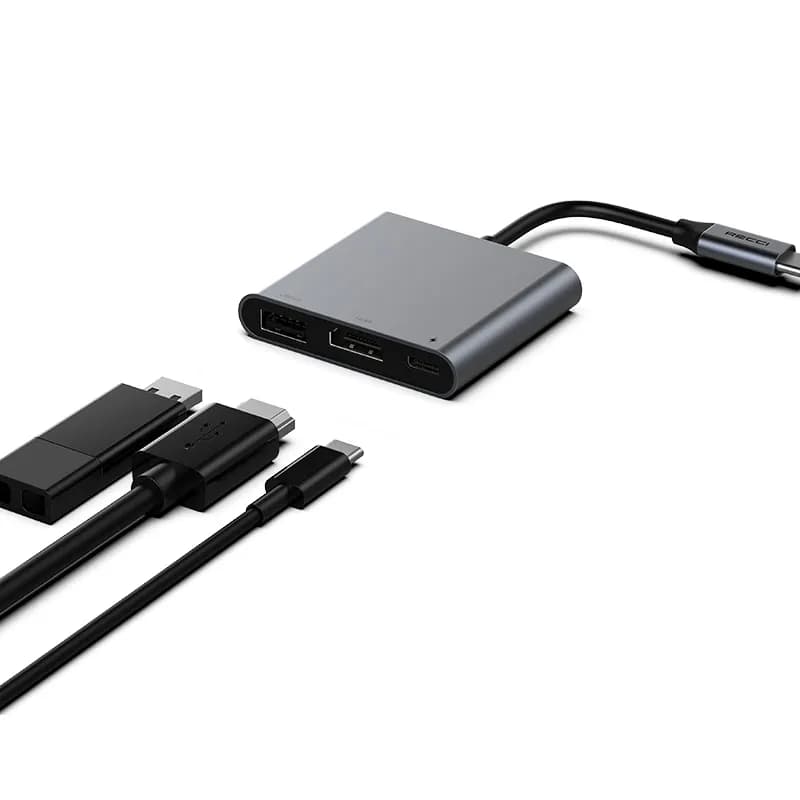 هاب 3 در 1 تایپ سی رچی مدل Recci 3 in 1 Hub RH05 — تصویر ۳