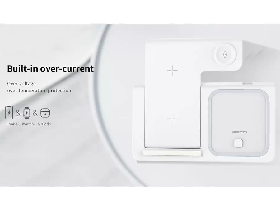 شارژر وایرلس رومیزی رچی Recci Magnetic Wireless Charger RCW-15 — تصویر ۱۱