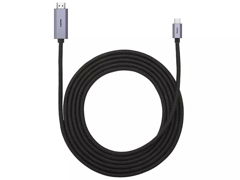 کابل تبدیل تایپ سی به اچ دی ام آی بیسوس Baseus Adapter Cable USB Type-C to HDMI WKGQ010201 طول 3 متر — تصویر ۴