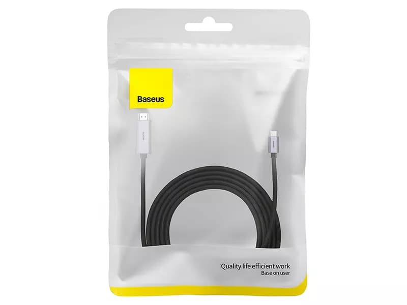 کابل تبدیل تایپ سی به اچ دی ام آی بیسوس Baseus Adapter Cable USB Type-C to HDMI WKGQ010201 طول 3 متر — تصویر ۶