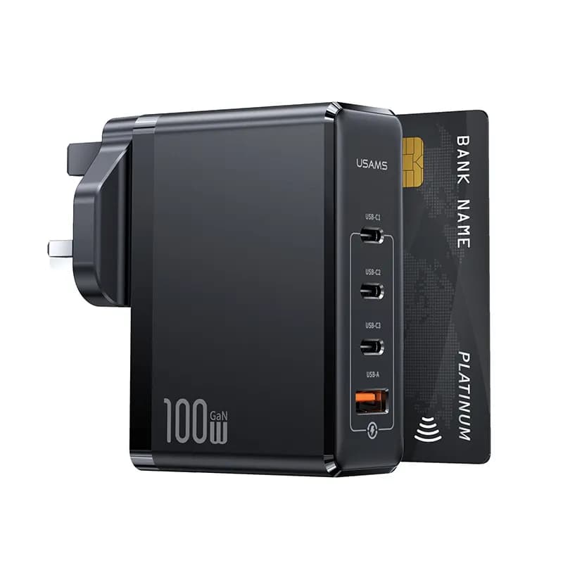 شارژر 4 پورت یوسمز مدل USAMS US-CC166 با توان 100W — تصویر ۳