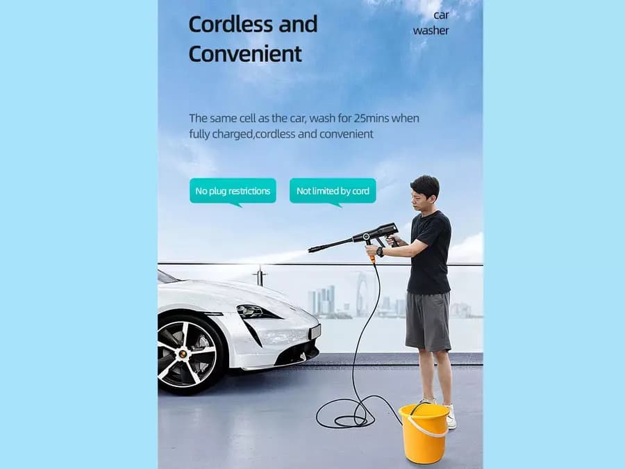 کارواش سیار و خانگی یوسمز مدل USAMS Portable Car Washing Spray Nozzle US-ZB252 — تصویر ۱۰
