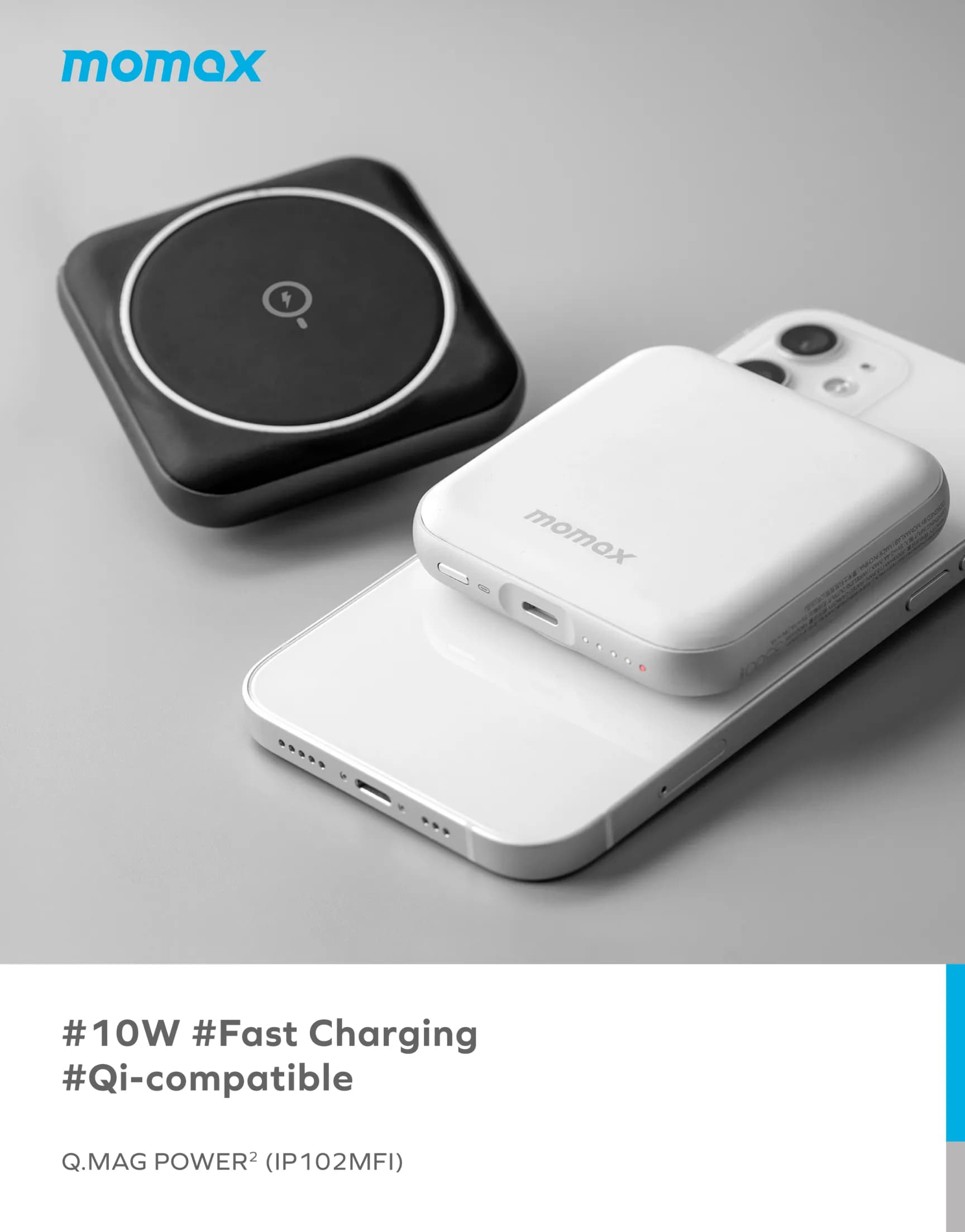 پاور بانک مگنتی مومکس مدل Momax Magnetic Power Bank Q.Mag Power2 با ظرفیت 3500mAh — تصویر ۲