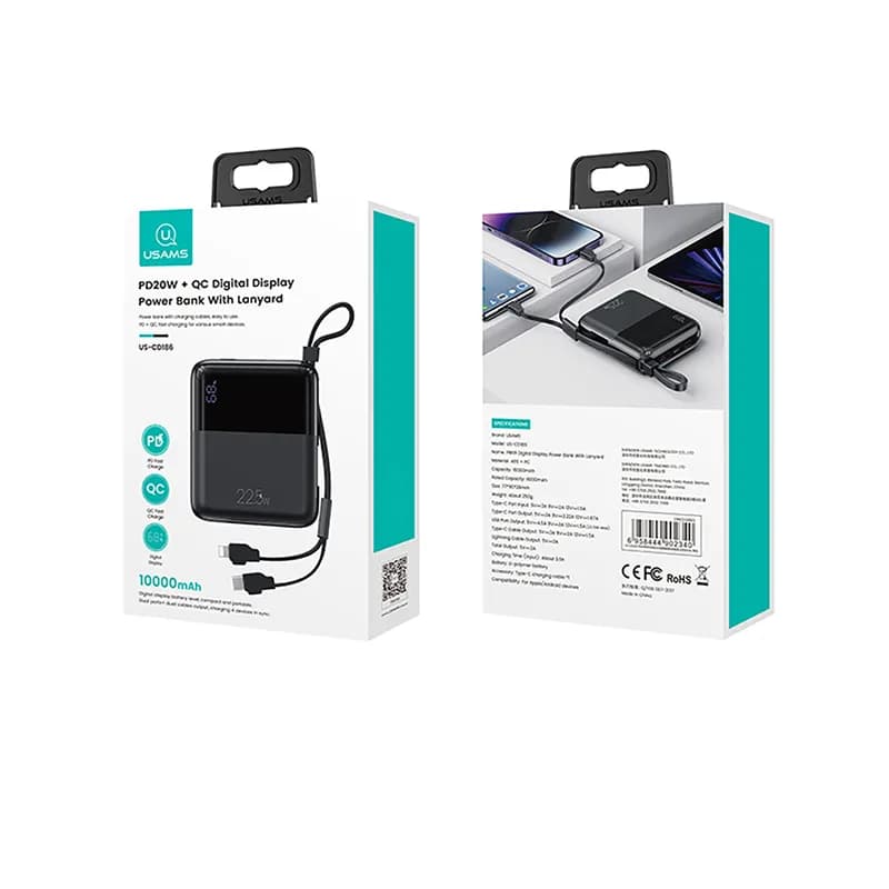 پاور بانک یوسمز مدل USAMS POWER BANK US-CD186 با ظرفیت 10000mAh — تصویر ۱۱
