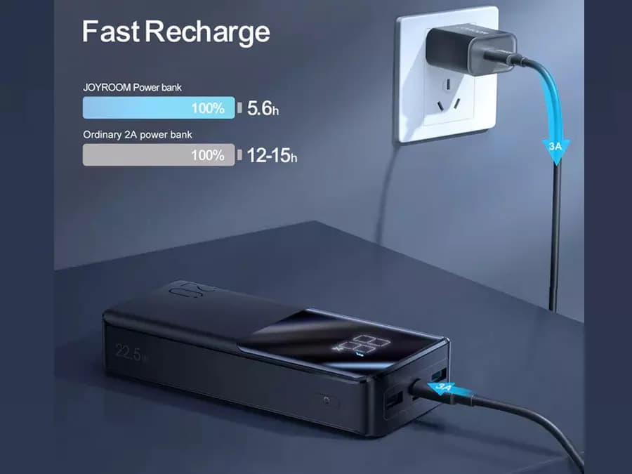 پاوربانک فست شارژ جویروم مدل Joyroom Power Bank JR-QP192 با ظرفیت 20000mAh — تصویر ۵