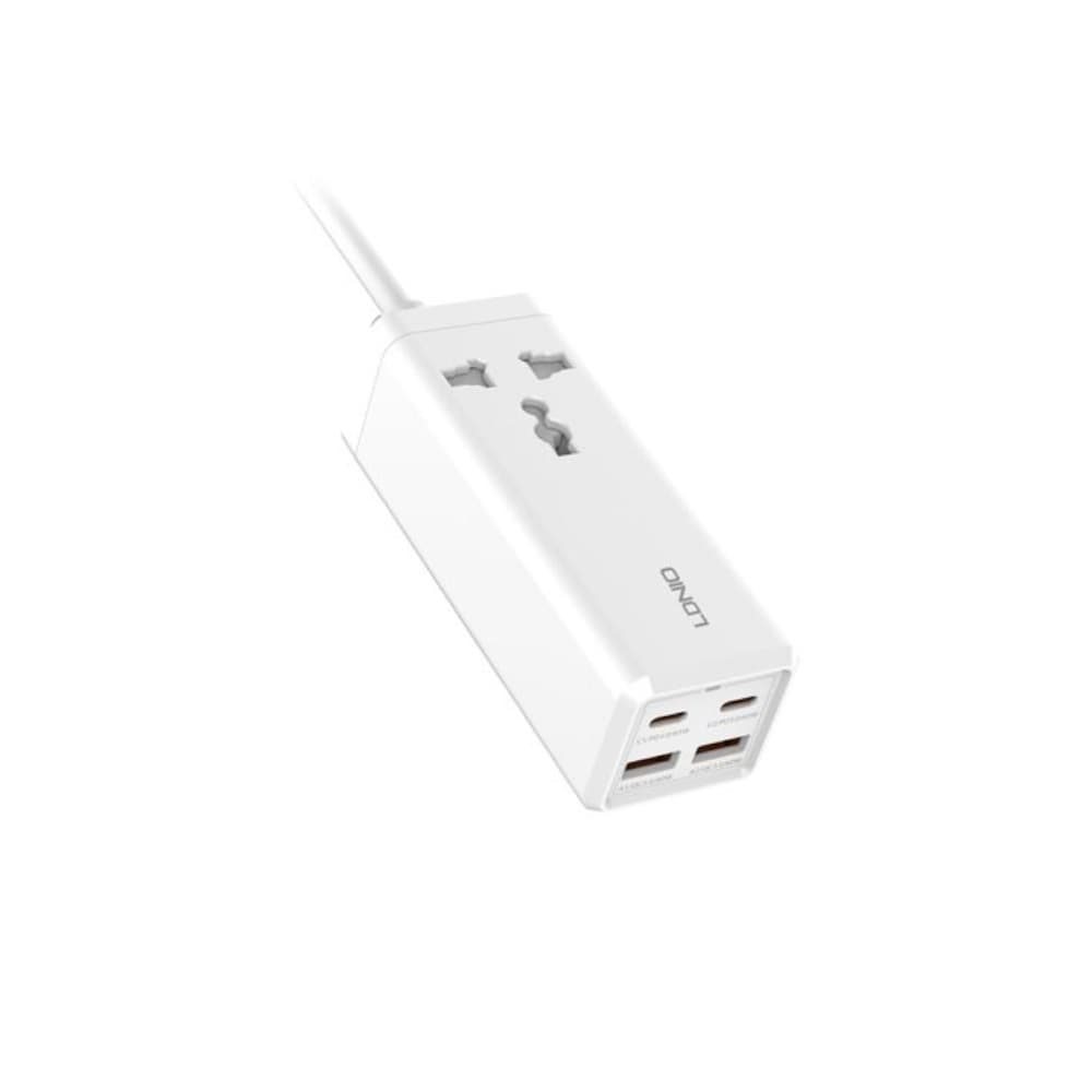چندراهی برق و شارژر رو میزی ال دی نیو مدل LDNIO PD Desktop Power Strip with Power Socket SC1418 با توان 65W — تصویر ۷