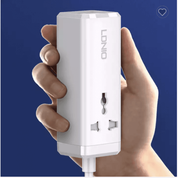 چندراهی برق و شارژر رو میزی ال دی نیو مدل LDNIO PD Desktop Power Strip with Power Socket SC1418 با توان 65W — تصویر ۱۱