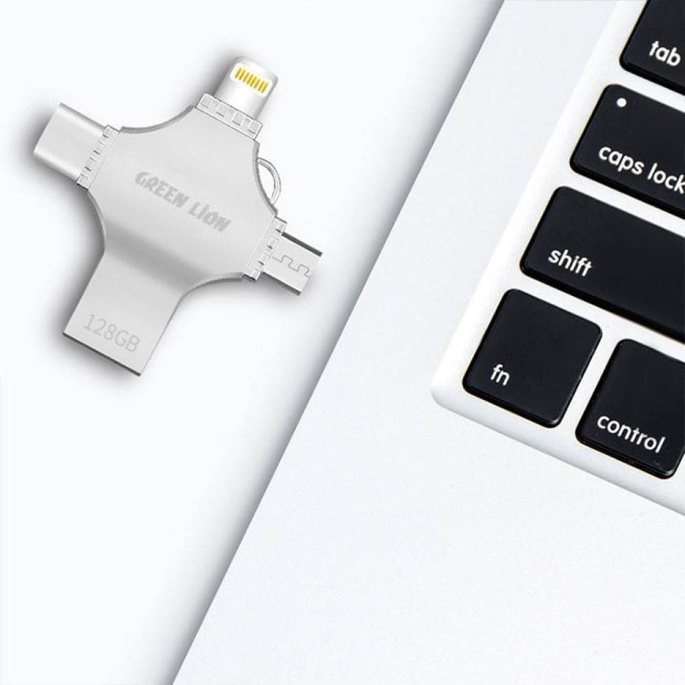 فلش مموری ۴ کاره گرین لاین مدل Green Lion 4in1 USB Flash Drive GN4IN1USB128SL با ظرفیت 128Gb — تصویر ۷